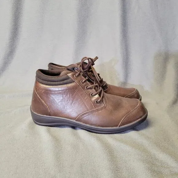 OrthoFeet Shoes Womens Brown 10 5 W Leather Comfort - Picture 5 of 10